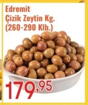 Edremit Çizik Zeytin Kg. (260-290 Klb.)