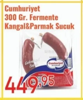 Cumhuriyet 300 Gr Fermente Kangal&Parmak Sucuk