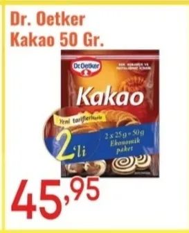 Dr. Oetker Kakao 50 Gr.