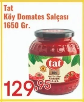 Tat Köy Domates Salçası 1650 Gr.