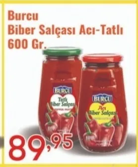 Burcu Biber Salçası Acı-Tatlı 600 Gr.