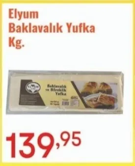 Elyum Baklavalık Yufka Kg.