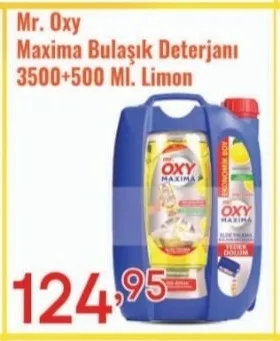 Mr. Oxy Maxima Bulaşık Deterjanı 3500+500 Ml. Limon
