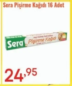 Sera Pişirme Kağıdı 16 Adet