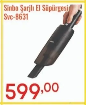 Sinbo Şarjlı El Süpürgesi Svc-8631