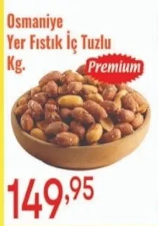 Osmaniye Yer Fıstık İç Tuzlu Kg