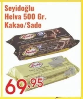 Seyidoğlu Helva 500 Gr. Kakao/Sade
