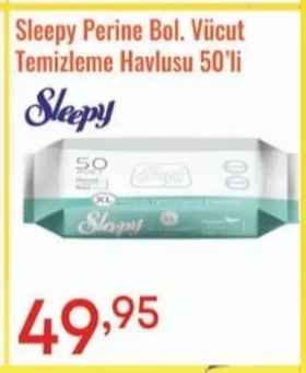 Sleepy Perine Bol. Vücut Temizleme Havlusu 50'Li