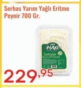 Serhas Yarım Yağlı Eritme Peynir 700 Gr.