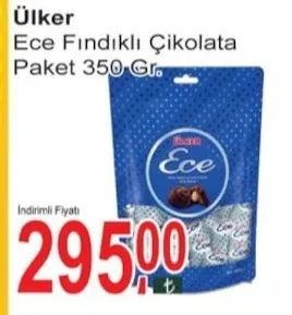 Ülker Ece Fındıklı Çikolata Paket 350 Gr.