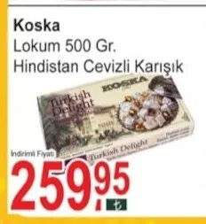 Koska Lokum 500 Gr. Hindistan Cevizli Karışık