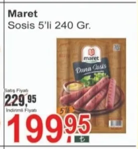 Maret Sosis 5'Li 240 Gr.