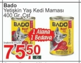 Bado Yetişkin Yaş Kedi Maması 400 Gr. Çşt