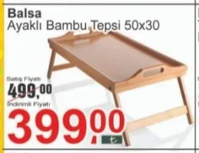Balsa Ayaklı Bambu Tepsi 50X30
