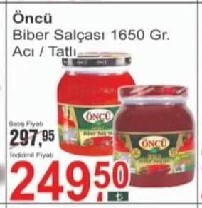 Öncü Biber Salçası 1650 Gr.