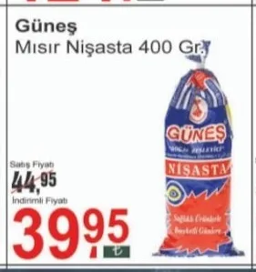 Güneş Mısır Nişasta 400 Gr
