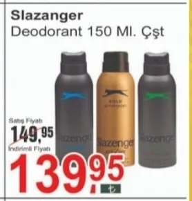 Slazenger Deodorant 150 Ml. Çşt