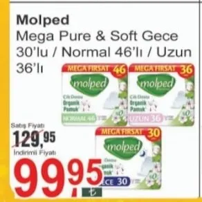 Molped Mega Pure & Soft Gece 30'Lu / Normal 46'Li / Uzun 36'Li