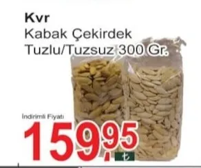 Kvr Kabak Çekirdek Tuzlu/Tuzsuz 300 Gr