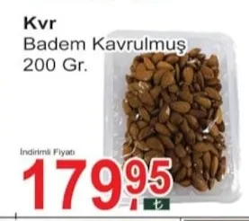 Kvr Badem Kavrulmuş 200 Gr