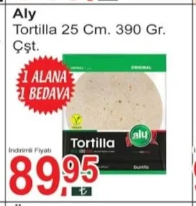 Aly Tortilla 25 Cm. 390 Gr. Çşt.