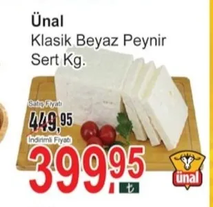 Ünal Klasik Beyaz Peynir Sert Kg