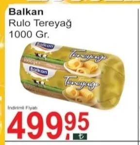 Balkan Rulo Tereyağ 1000 Gr.