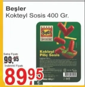 Beşler Kokteyl Sosis 400 Gr.