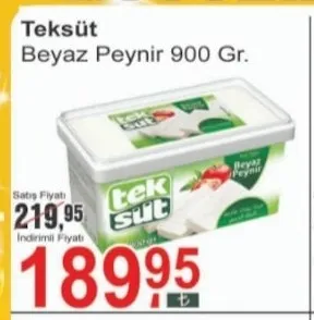 Teksüt Beyaz Peynir 900 Gr.
