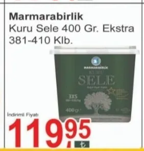Marmarabirlik Kuru Sele 400 Gr Ekstra 381-410 Klb