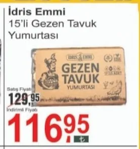 İdris Emmi 15'Li Gezen Tavuk Yumurtası