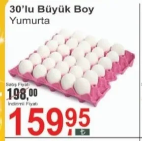 30'Lu Büyük Boy Yumurta