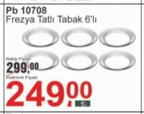 Pb 10708 Frezya Tatlı Tabak 6'Lı