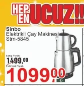 Sinbo Elektrikli Çay Makinesi Stm-5845