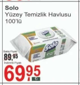 Solo Yüzey Temizlik Havlusu 100'Lü