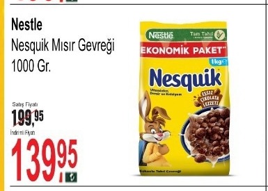 Nestle Nesquik Mısır Gevreği 1000 Gr.