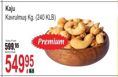 Kaju Kavrulmuş Kg. (240 Klb)