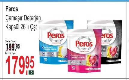 Peros Çamaşır Deterjan Kapsül 26'Lı Çşt