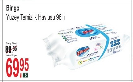Bingo Yüzey Temizlik Havlusu 96'Lı