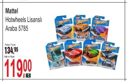 Mattel Hotwheels Lisanslı Araba 5785