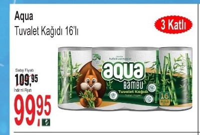 Aqua Tuvalet Kağıdı 16'Lı
