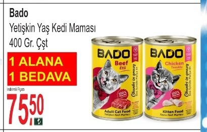 Bado Yetişkin Yaş Kedi Maması 400 Gr. Çşt