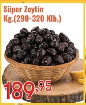 Süper Zeytin Kg.(290-320 Klb.)