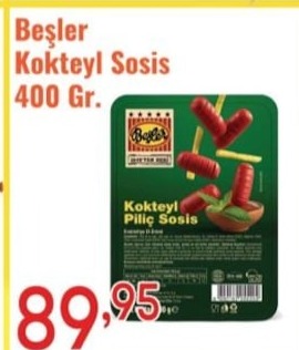 Beşler Kokteyl Sosis 400 Gr.