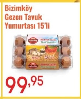 Bizimköy Gezen Tavuk Yumurtası 15'Li