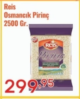 Reis Osmancık Pirinç 2500 Gr.
