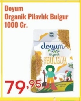 Doyum Organik Pilavlık Bulgur 1000 Gr.