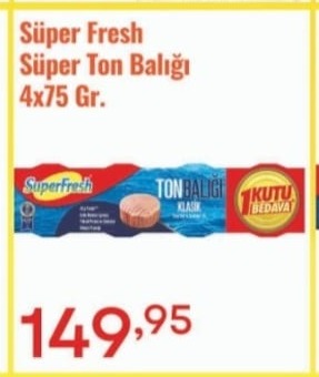 Süper Fresh Süper Ton Balığı 4X75 Gr.