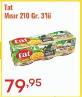 Tat Mısır 210 Gr. 3'Lü