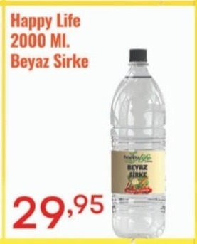 Happy Life 2000 Ml. Beyaz Sirke